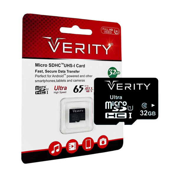 میکرو مموری MicroSD VERITY مدل UHS-1 حافظه 32GB
